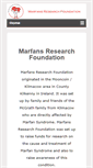 Mobile Screenshot of marfansresearchfoundation.ie